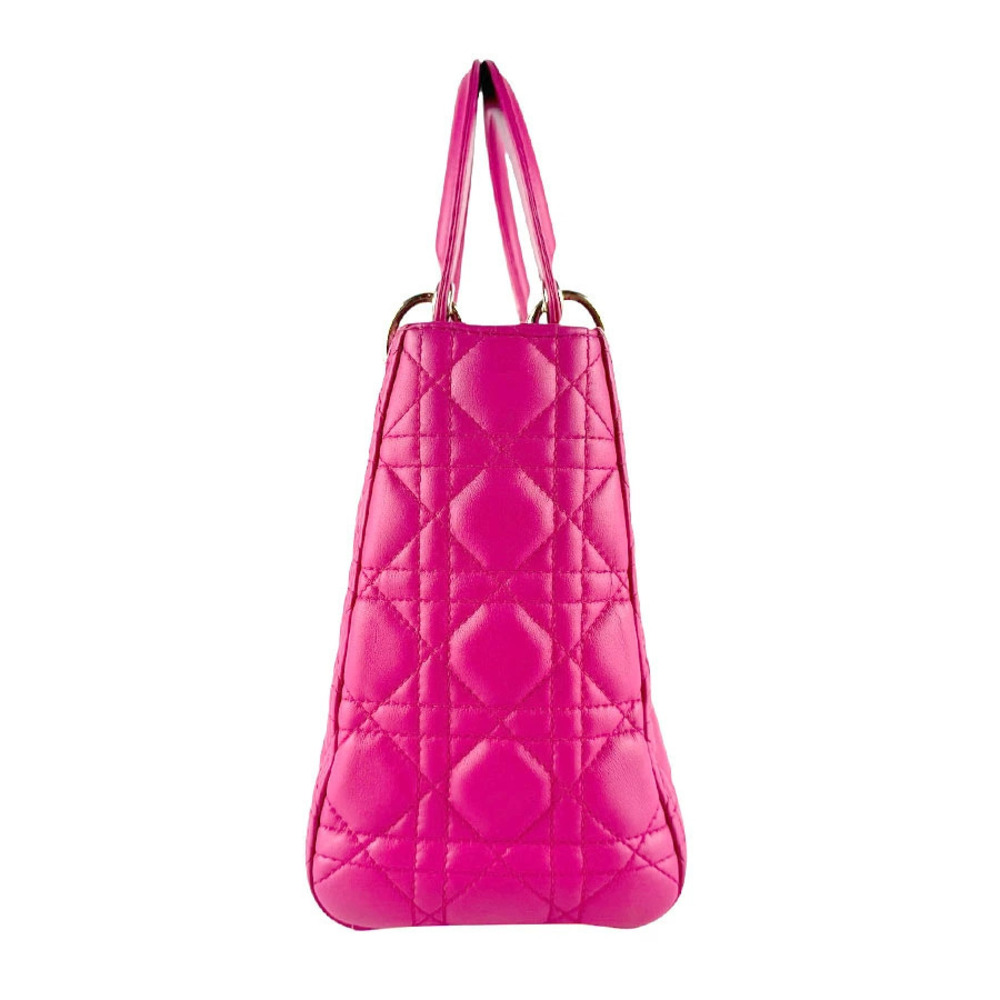 Dior hot lambskin  gold Shoulder Bag Lady pink Christian 2way
